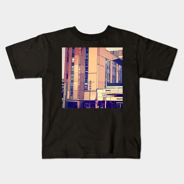 Stratford Shopping Centre Kids T-Shirt by juliechicago